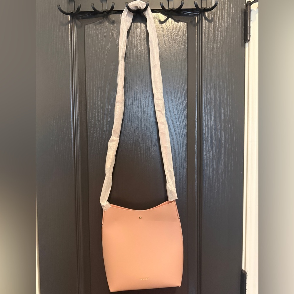 Anthropologie Samara The Medium Shoulder Bag | Pink Peony | Vegan Leather | NWOT - Picture 3 of 6